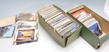 TWO SHOEBOXES OF ASSORTED 20TH CENTURY POSTCARDS
