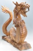 VINTAGE 20TH CENTURY CHINESE WOODEN DRAGON