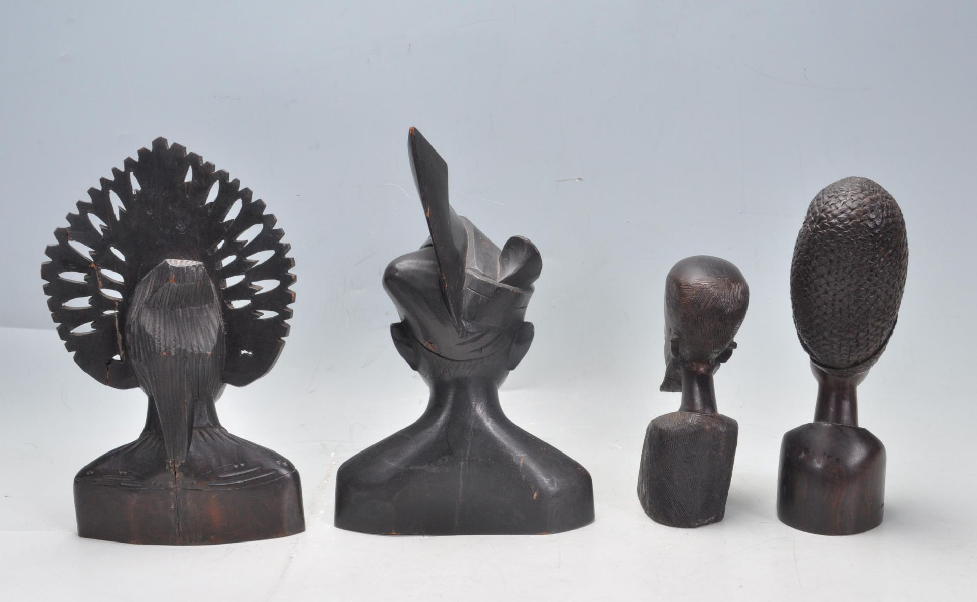 COLLECTION OF 20TH CENTURY HARDWOOD AFRICAN CARVED FIGURINES - Image 2 of 7