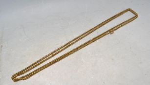 VINTAGE STYLE BRASS LONG GUARD CHAIN.