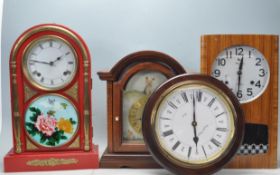 COLLECTION OF FOUR VINTAGE 20TH CENTURY CLOCKS