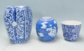 COLLECTION OF VINTAGE 20TH CENTURY CHINESE BLUE AND WHITE CERAMICS