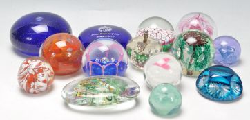 COLLECTION OF 20TH CENTURY STUDIO GLASS PAPERWEIGHTS