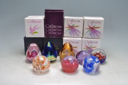 COLLECTION OF EIGHT RETRO VINTAGE LATE 20TH CENTURY STUDIO ART GLASS