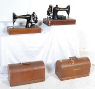 TWO VINTAGE SINGER SEWING MACHINES