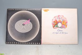 COLLECTION OF TWO VINTAGE VINYL RECORDS BY QUEEN