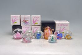 COLLECTION OF EIGHT RETRO VINTAGE STUDIO ART GLASS