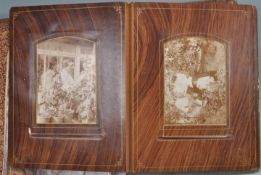 VICTORIAN CDV LEATHER BOUND PHOTOGRAPH ALBUM