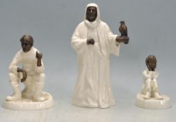 THREE 1970’S MINTON CERAMIC PORCELAIN AND BRONZE FIGURINES