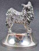 ANTIQUE EDWARDIAN HALLMARKED SILVER FIGURE OF A PAPILLON DOG