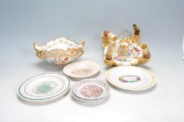 COLLECTION OF 19TH CENTURY COMMEMORATIVE PLATES / CABINET PLATES