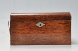 19TH CENTURY VICTORIAN ROSEWOOD TEA CADDY BOX