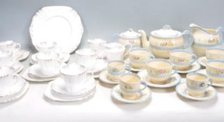 ROYAL ALBERT AND NEW HALL CHINA TEA SERVICE.