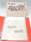 LARGE COLLECTION OF 1920’S MOTORCYCLE ADVERTISING CUTOUTS