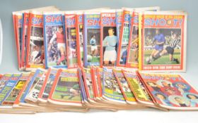 COLLECTION OF VINTAGE 1970S 20TH CENTURY SHOOT FOOTBALL COLOUR MAGAZINES