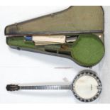 A VINTAGE CASED WINDSOR PIONEER BANJO