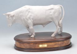 ITALY 1976 BLANC DE CHINE CERAMIC BULL