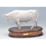 ITALY 1976 BLANC DE CHINE CERAMIC BULL