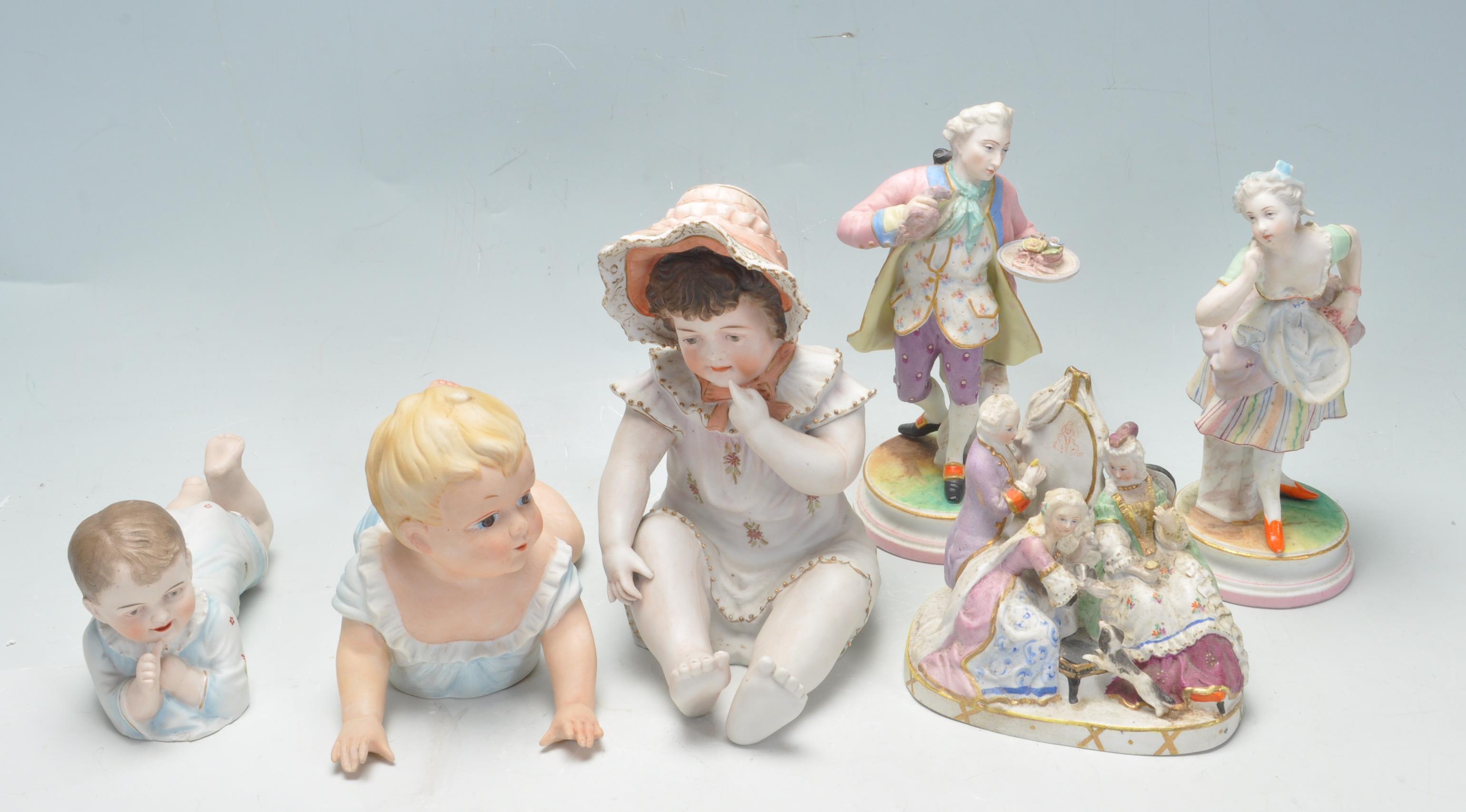 COLLECTION OF VINTAGE 20TH CENTURY BISQUE FIGURINES