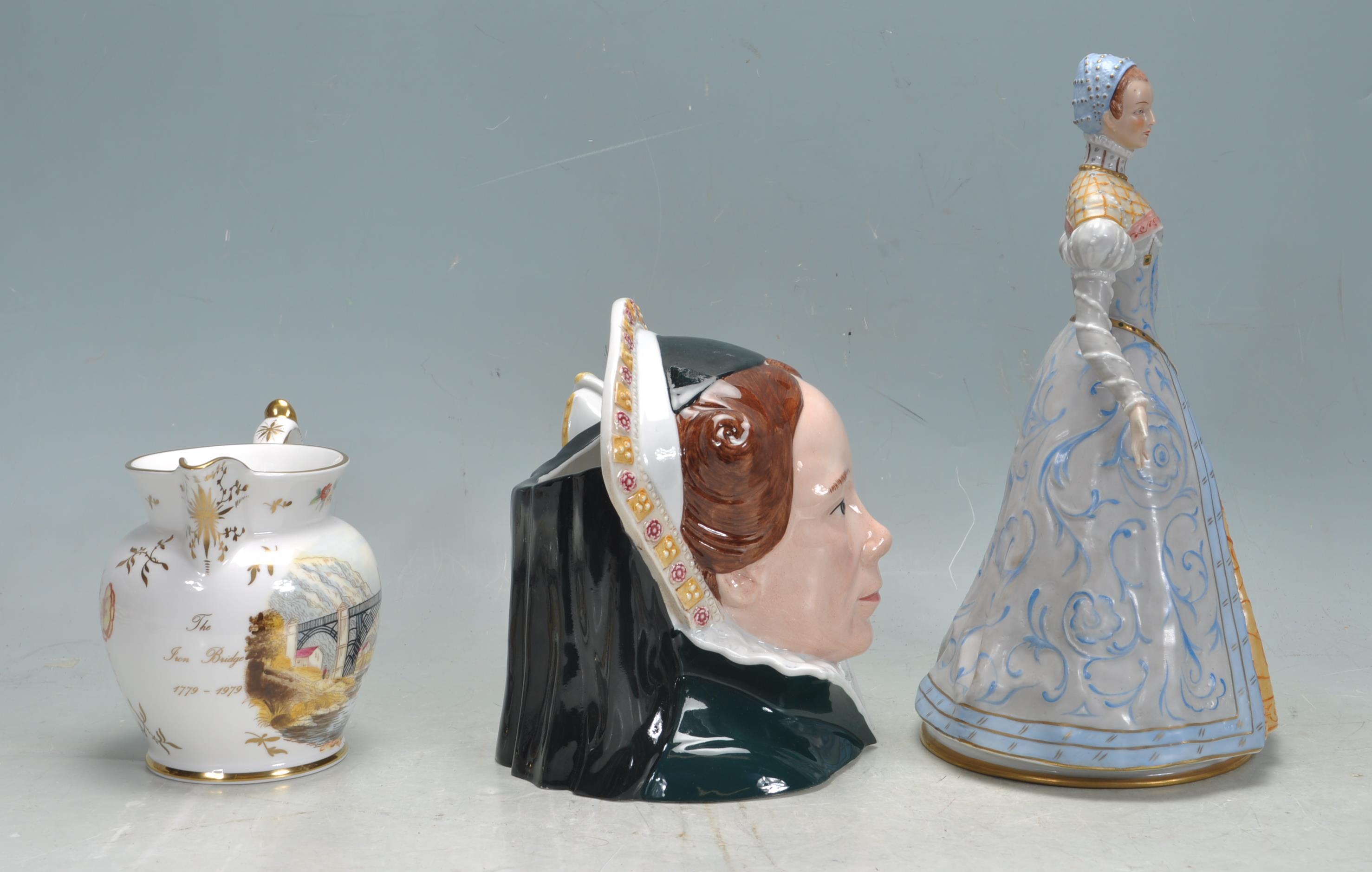 COLLECTION OF 20TH CENTURY CERAMIC TO INCLUDE DRESDEN, ROYAL DOULTON, COALPORT - Image 2 of 8