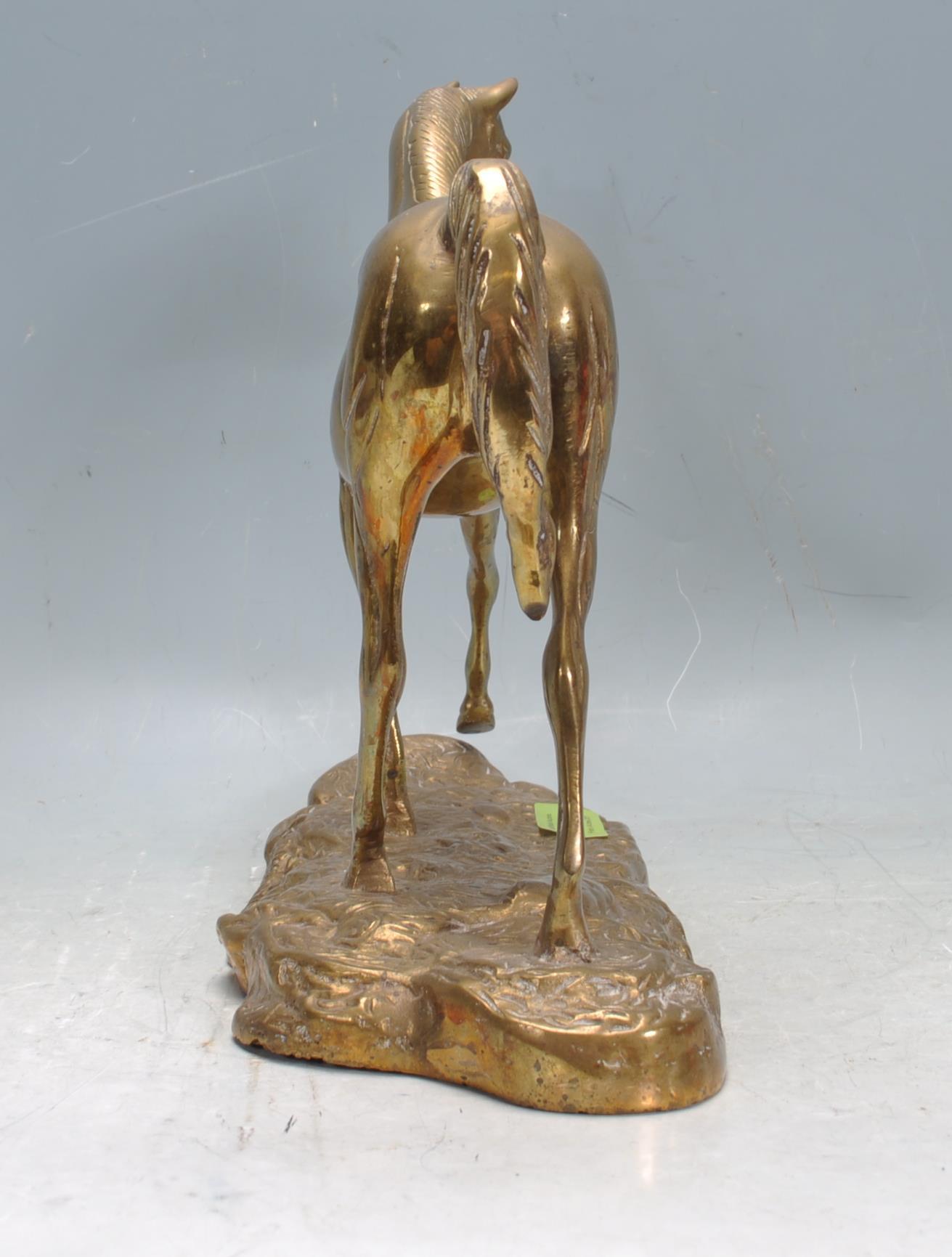 VINTAGE 20TH CENTURY BRASS HORSE ORNAMENT - Image 2 of 6