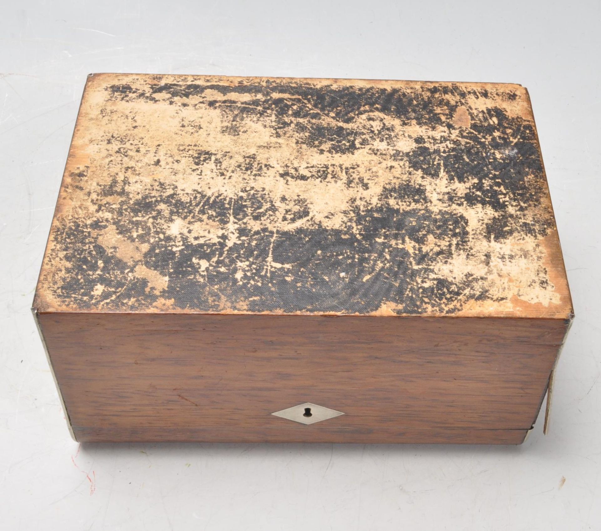 19TH CENTURY VICTORIAN ROSEWOOD TEA CADDY BOX - Image 5 of 5
