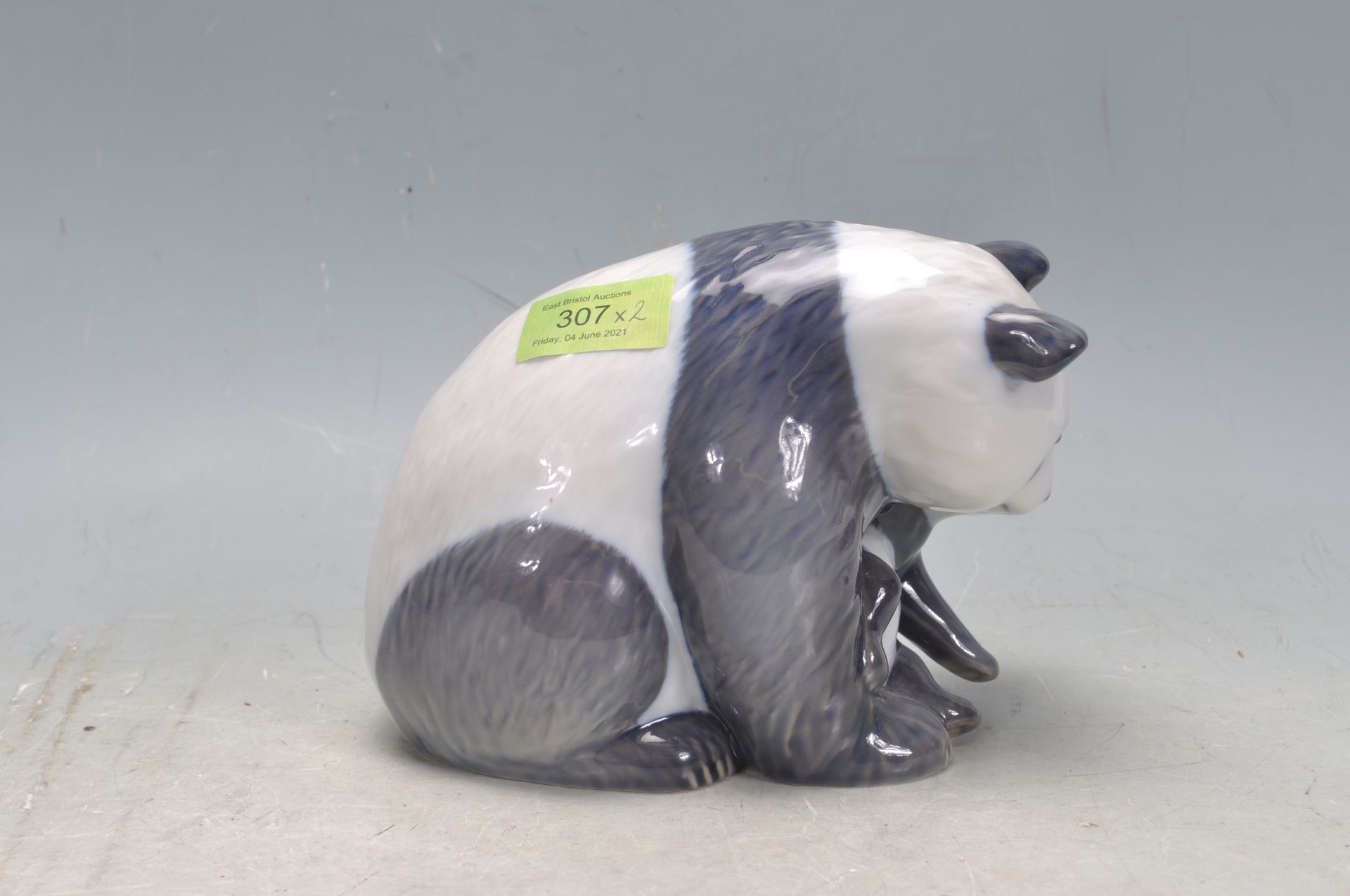 TWO ROYAL COPENHAGEN PANDA AND HOUND FIGURINES - Image 3 of 5