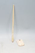 LATE 19TH CENTURY IVORY NOTEPAD AND BONE CHINESE CIGARETTE CHEROOT