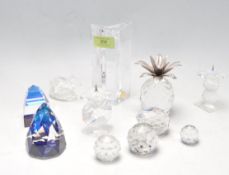 COLLECTION OF VINTAGE SWAROVSKI CRYSTAL GLASS ORNAMENTS