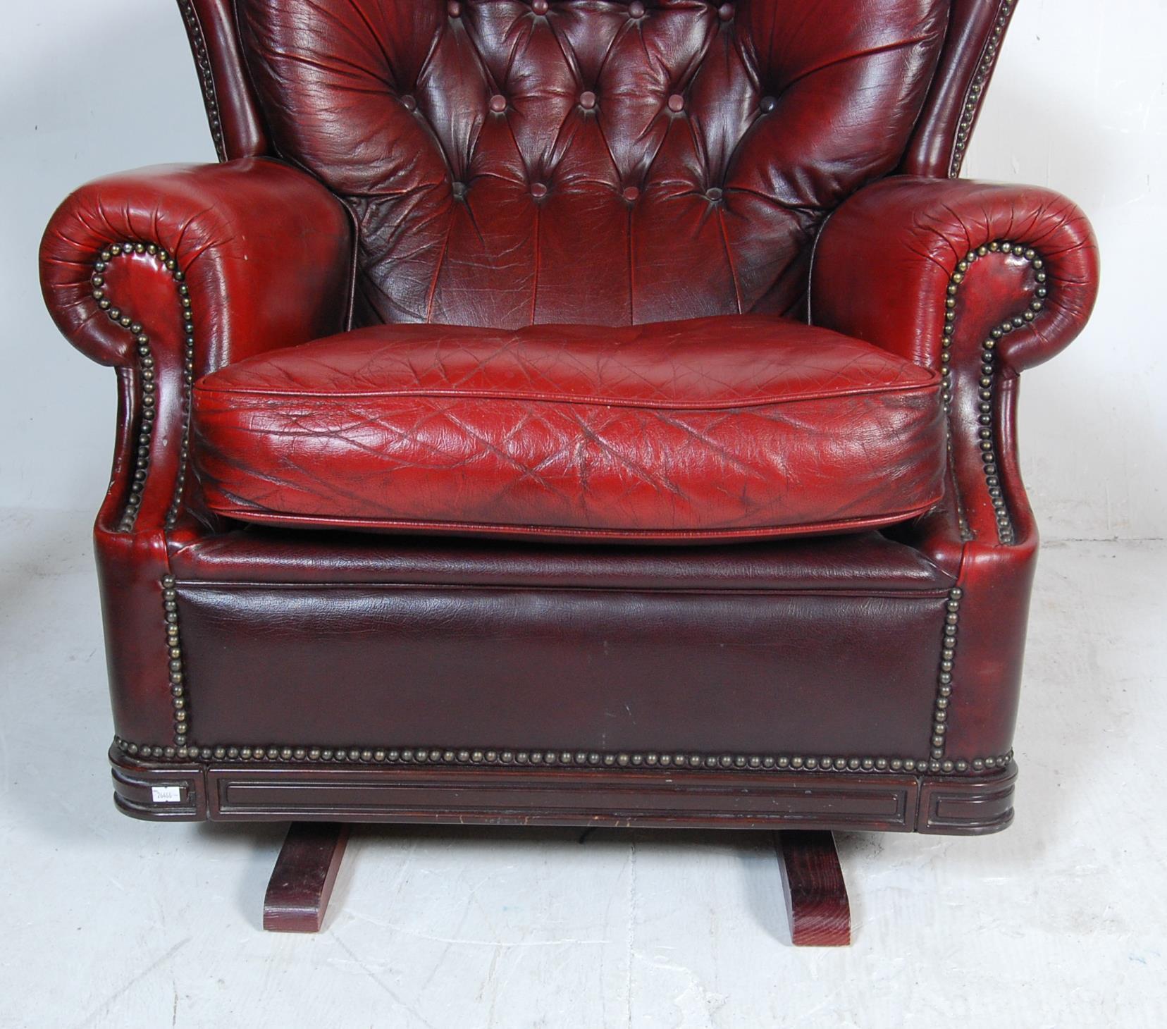 CHESTERFIELD OXBLOOD ARMCHAIR - Image 4 of 6