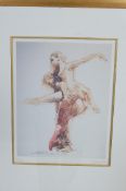 ROBERT HEINDEL LIMITED EDITION PRINT DEPICTING TWO DANCERS.