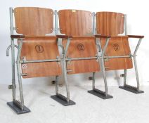 SET OF VINTAGE INDUSTRIAL CINEMA CHAIRS