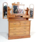 EDWARDIAN SATINWOOD DRESSING TABLE CHEST