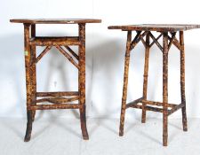 TWO VICTORIAN STYLE BAMBOO OCCASIONAL TABLES
