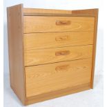 RETRO TEAK WOOD PEDESTAL CHEST OF DRAWERS