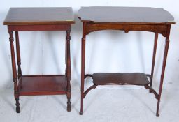 EDWARDIAN MAHOGANY INLAID SIDE TABLE / OCCASIONAL TABLE