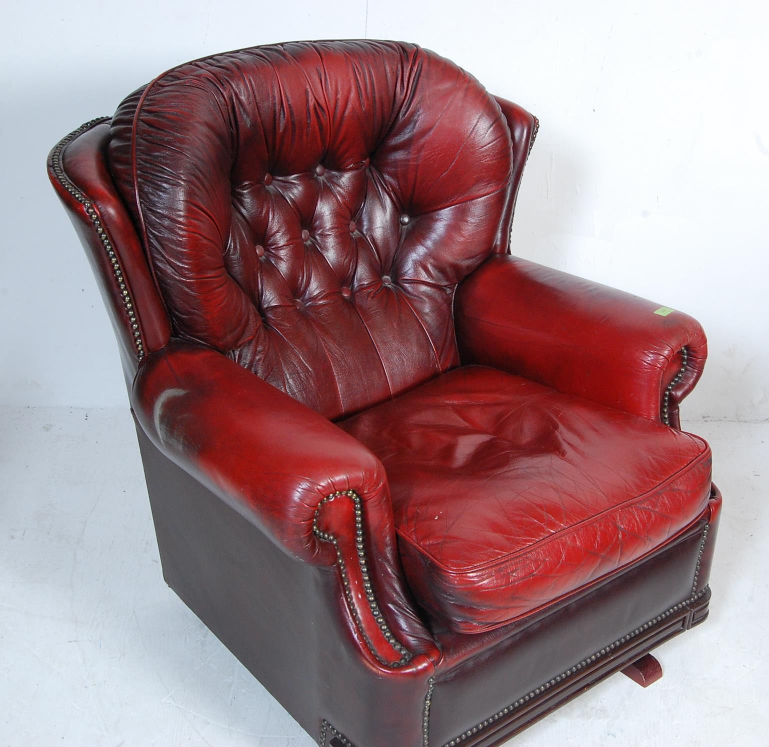 CHESTERFIELD OXBLOOD ARMCHAIR - Image 2 of 6