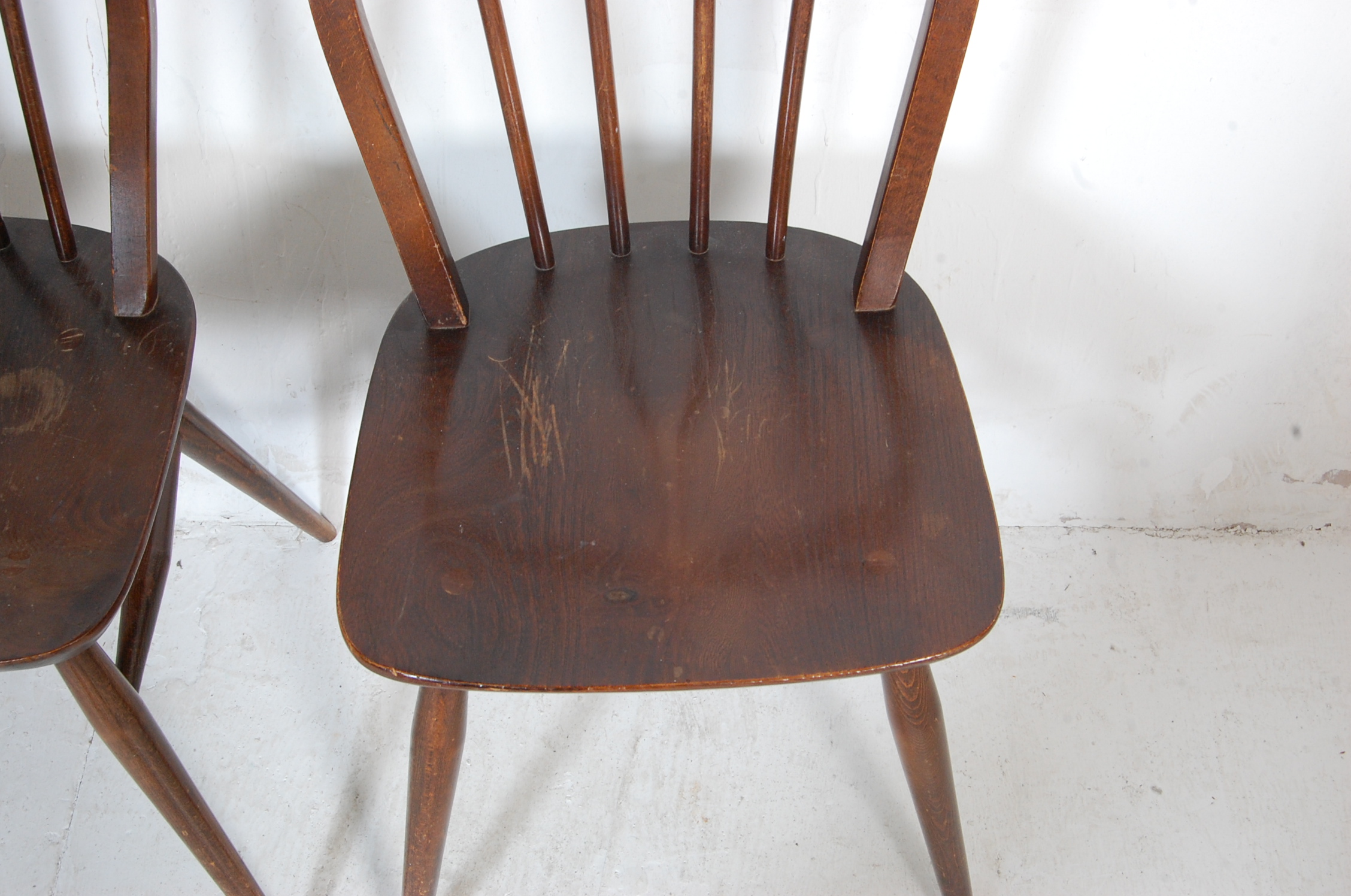 TWO 1950’S BEECH AND ELM DINING CHAIRS - Image 4 of 7