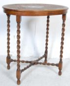 1930’S OAK BERGERE OCCASIONAL TABLE