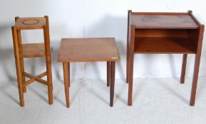 GROUP OF DANISH INSPIRED TEAK WOOD OCCASIONAL FURNITURE