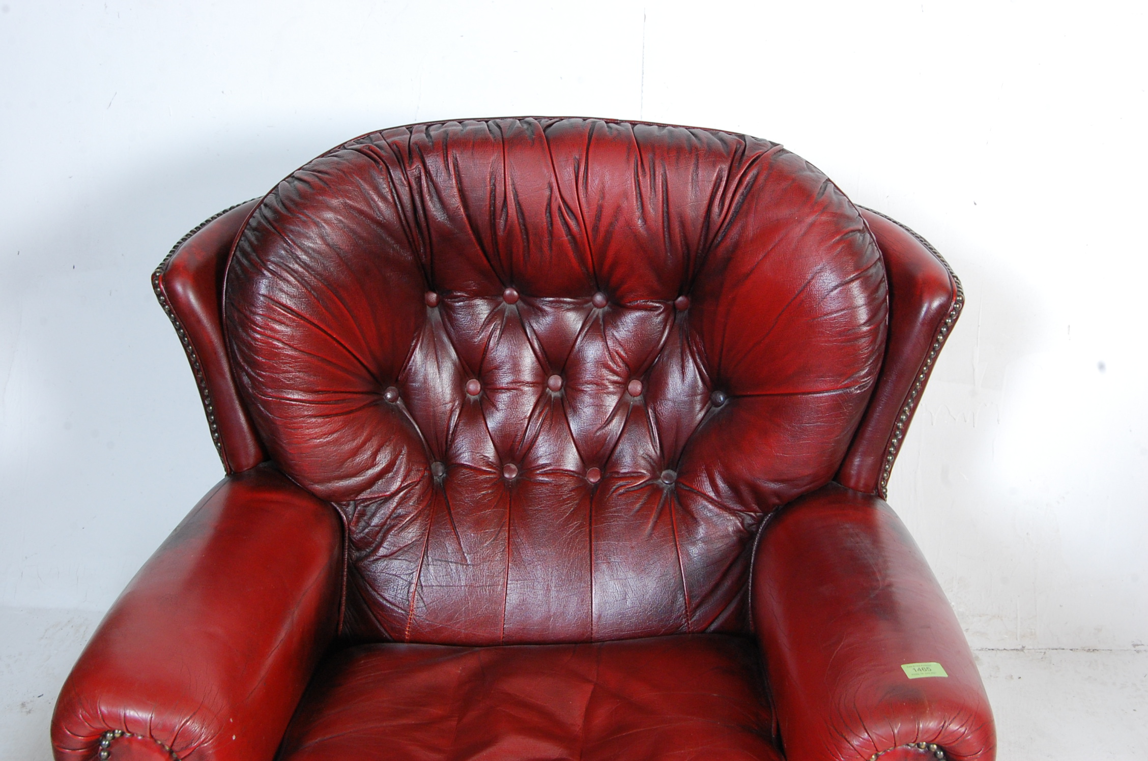 CHESTERFIELD OXBLOOD ARMCHAIR - Image 3 of 6
