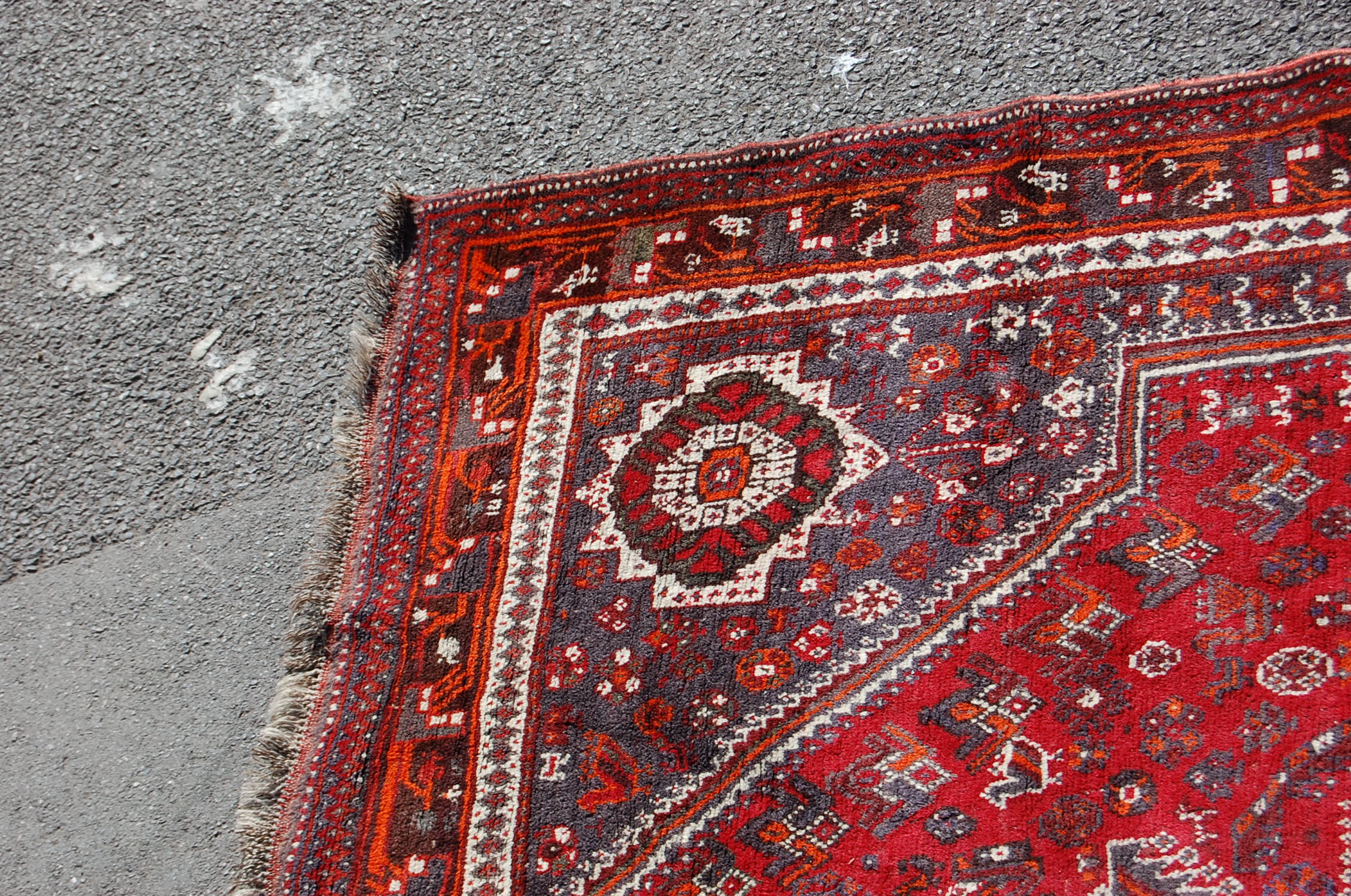 MID 20TH CENTURY PERSIAN ISLAMIC KASHAN CARPET RUG - Image 3 of 6