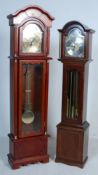 TWO ANTIQUE STYLE GRANDFATHER CLOCKS