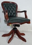 ANTIQUE STYLE CAPTAINS OFFICE LEATHER CHAIR