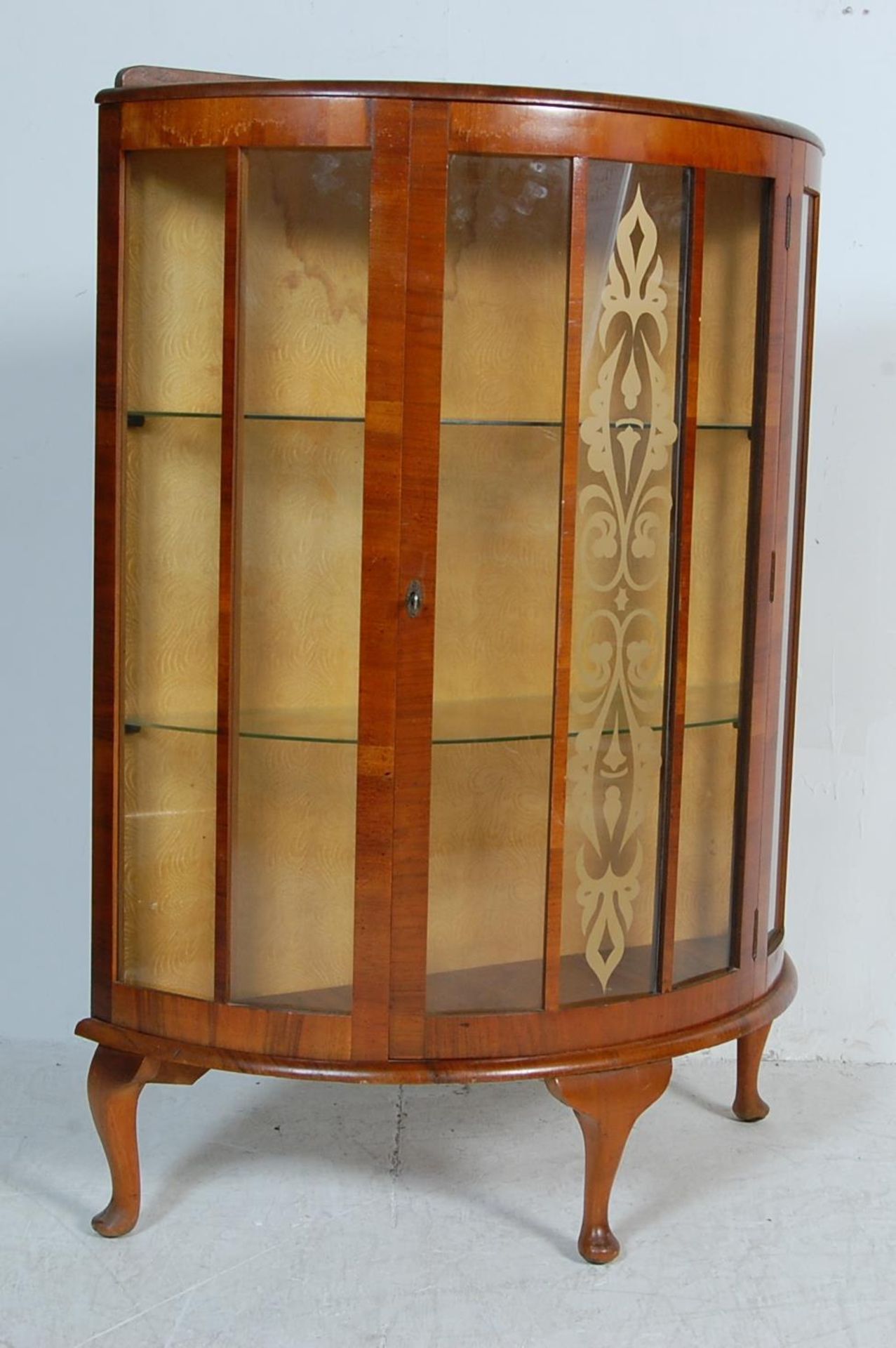 1950S MID 20TH CENTURY CHINA DISPLAY BOOKCASE CABINET