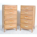 PAIR OF RETRO VINTAGE PLYWOOD BEDSIDE CABINETS