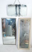 THREE VINTAGE RETRO HABERDASHERY SHOP MIRROR