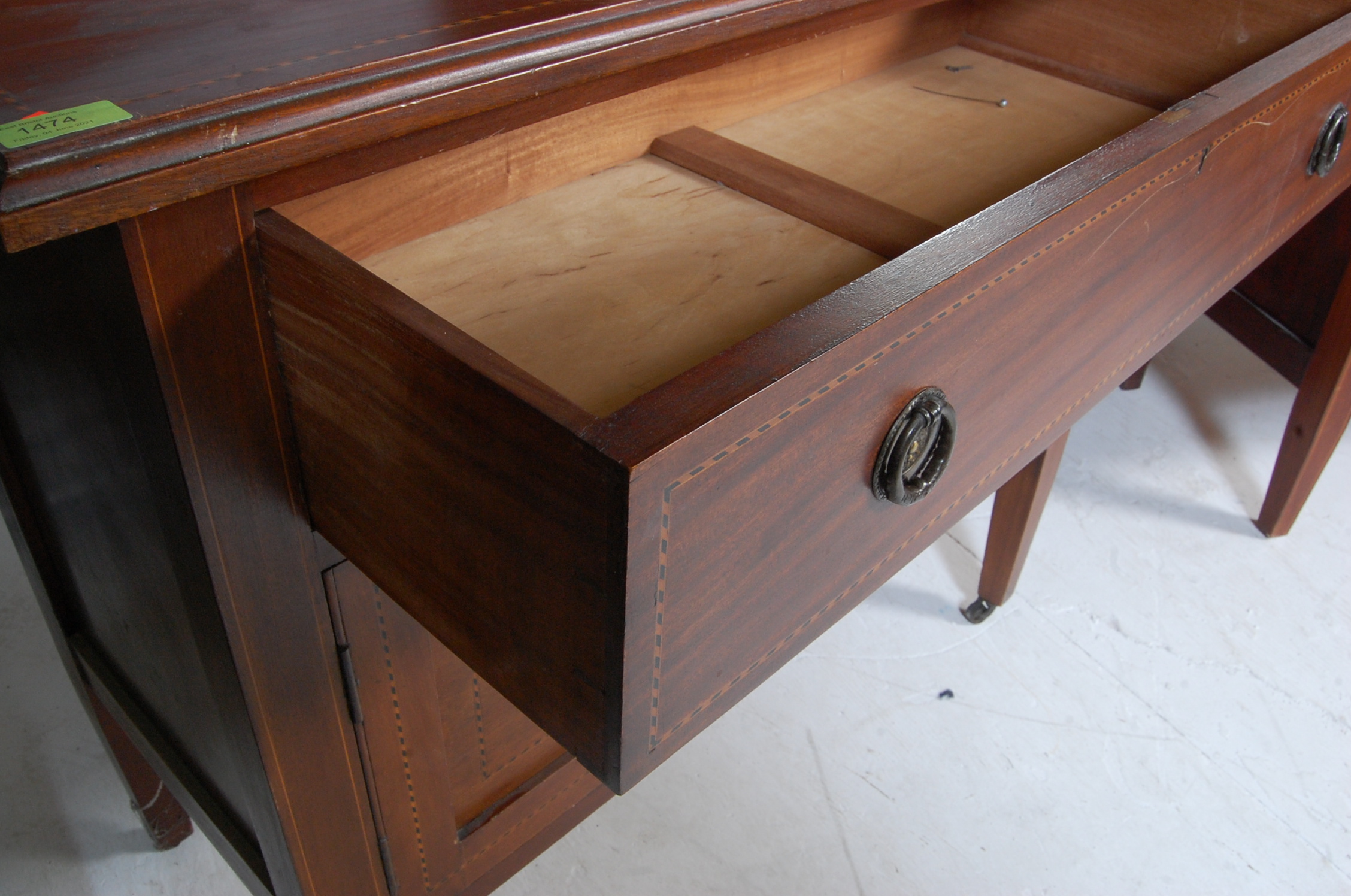 EDWARDIAN MAHOGANY INLAID CHEST OF DRAWERS - Image 4 of 16