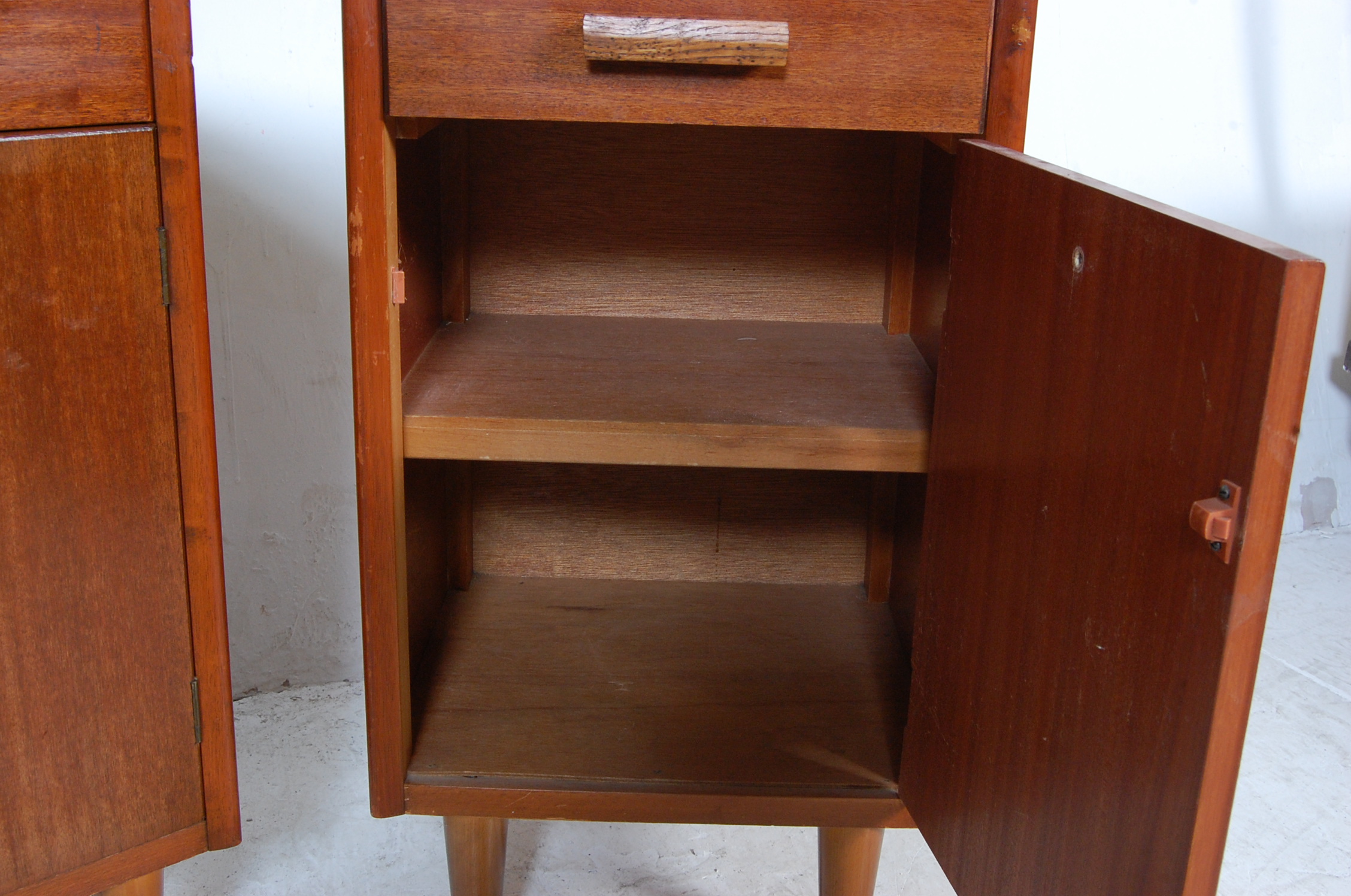 TWO TEAK WOOD BEDSIDE CABINETS - Image 5 of 5