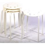 MATCHING SET OF FOUR CONTEMPORARY STOOLS